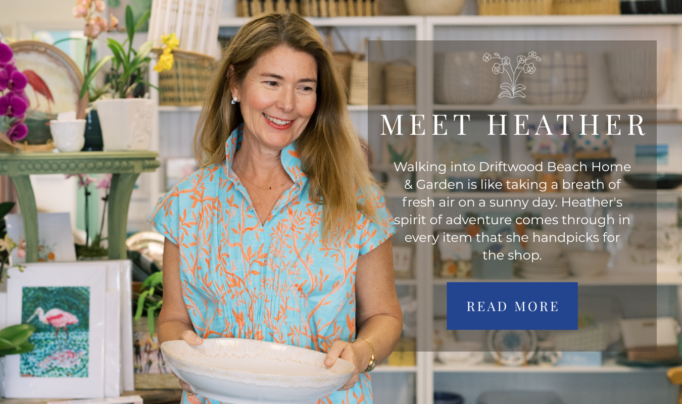 Owner Heather Rippy inside Driftwood Beach Home & Garden on Longboat Key.